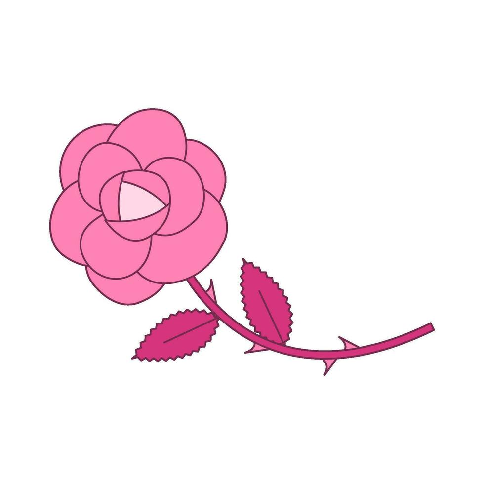 vaquera Rosa vector gráfico aislado ilustración.