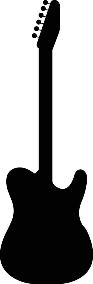 Guitar silhouettes icon flat vector. Acoustic musical instrument sign Isolated on . Trendy style for graphic design, logo, web, social media, mobile app vector