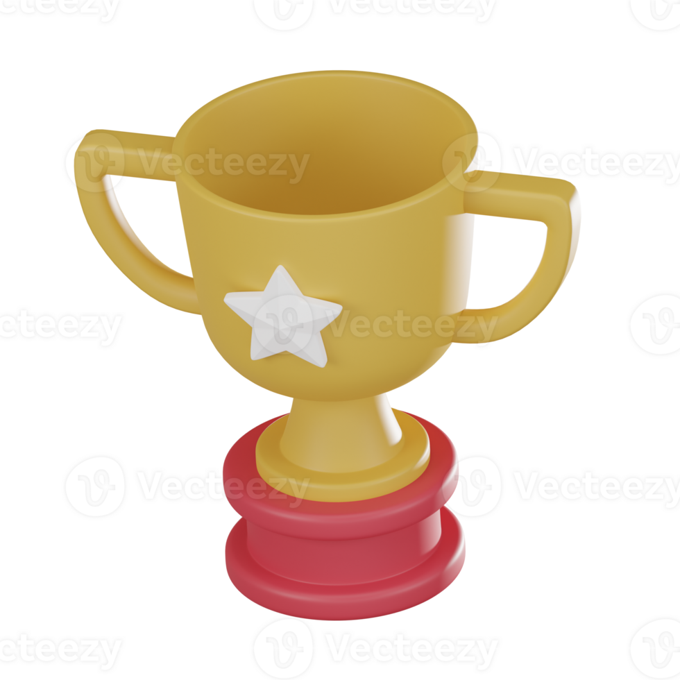 avviare vittoria campione trofeo icona 3d rendere. png