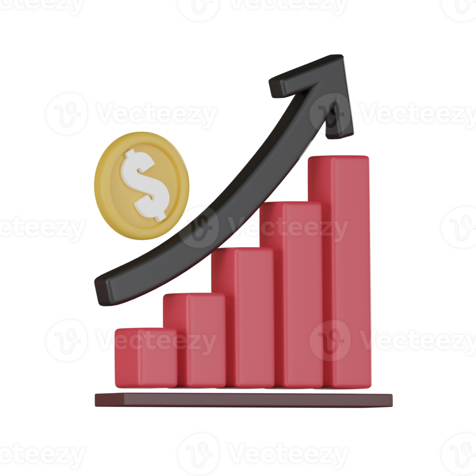 Startup Business Financial Projections Growth and Success 3d render. png