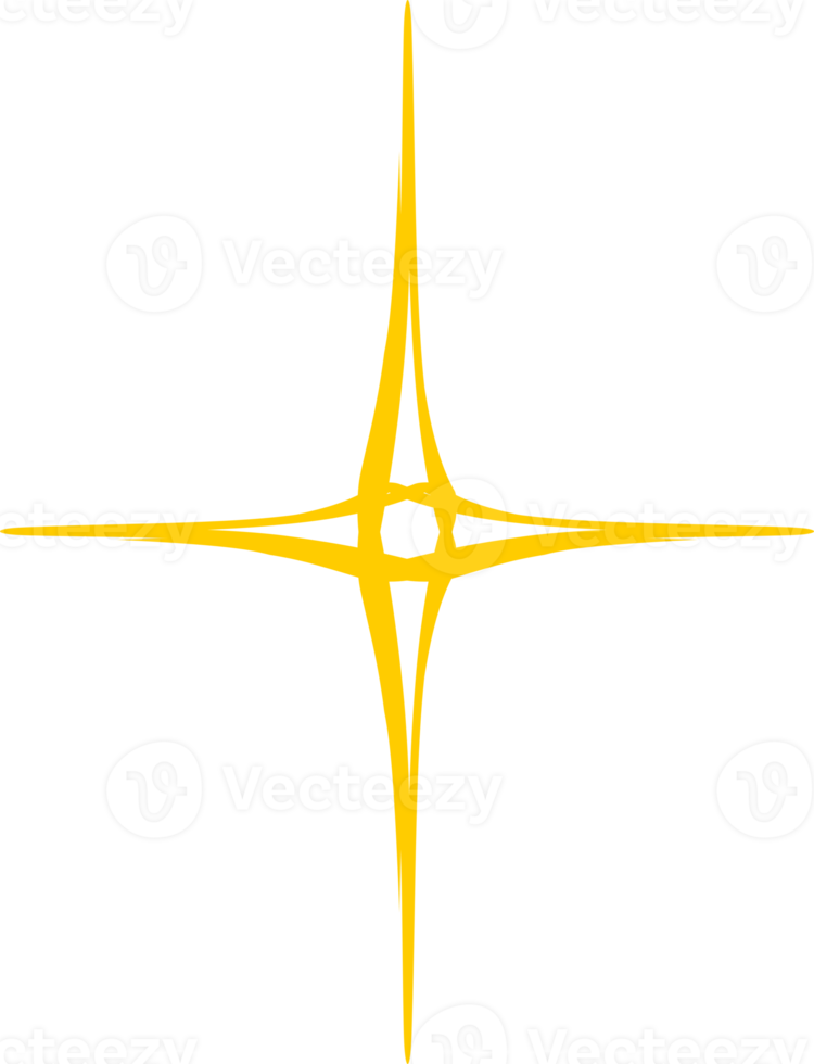 Yellow shining sparkle icon png