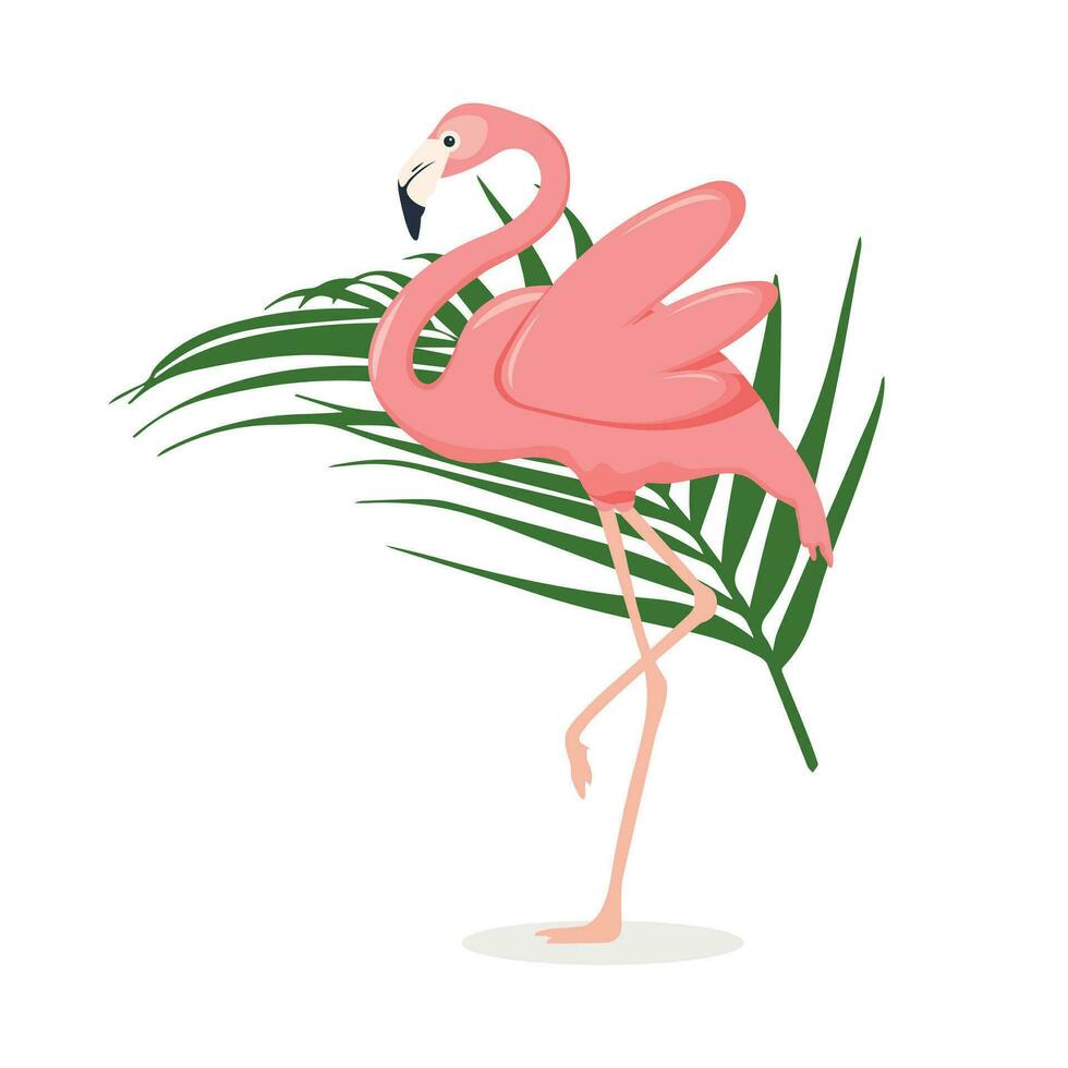 birds flamingo and flowers. frames with flamingo. flamingo background vector