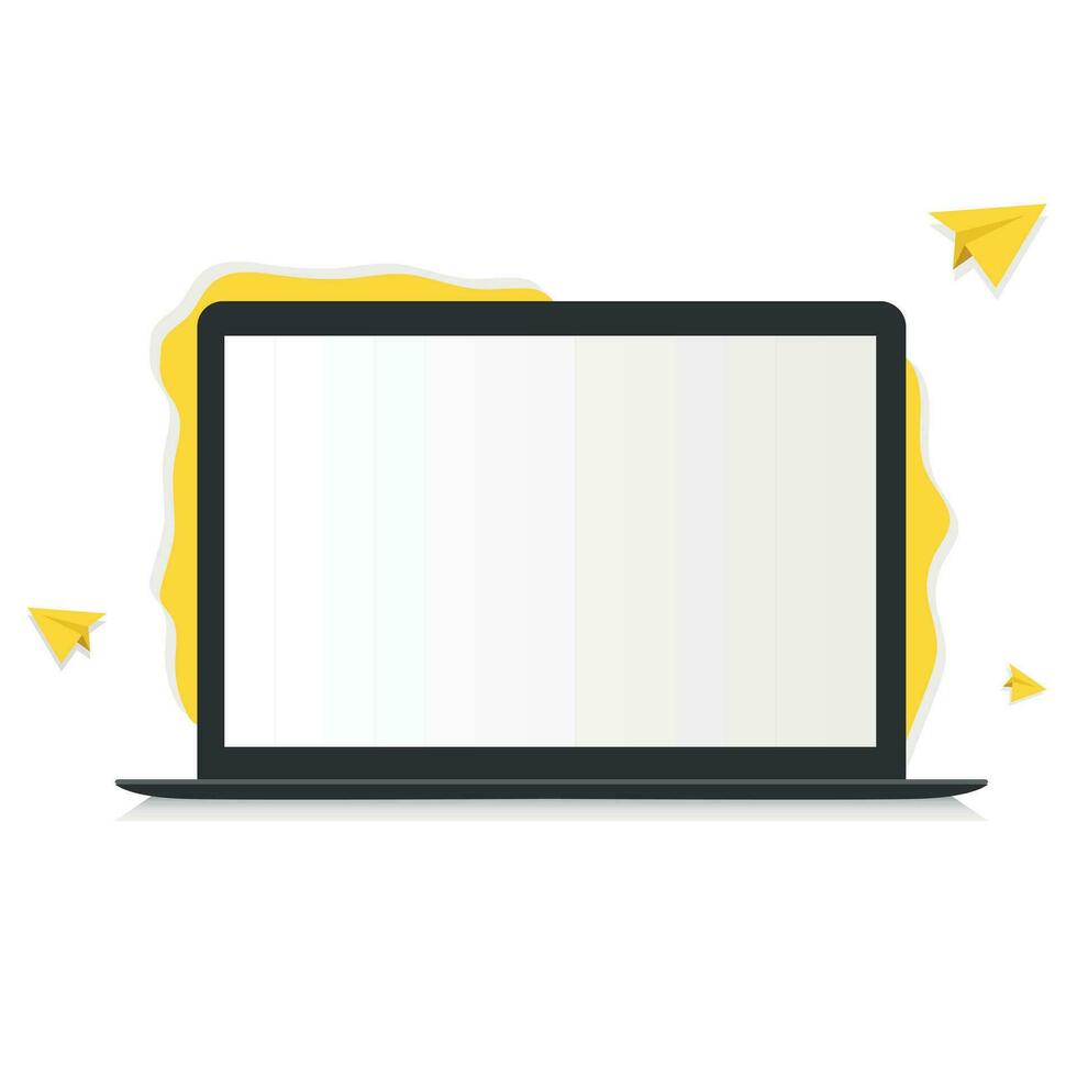 laptop computer with screen vector