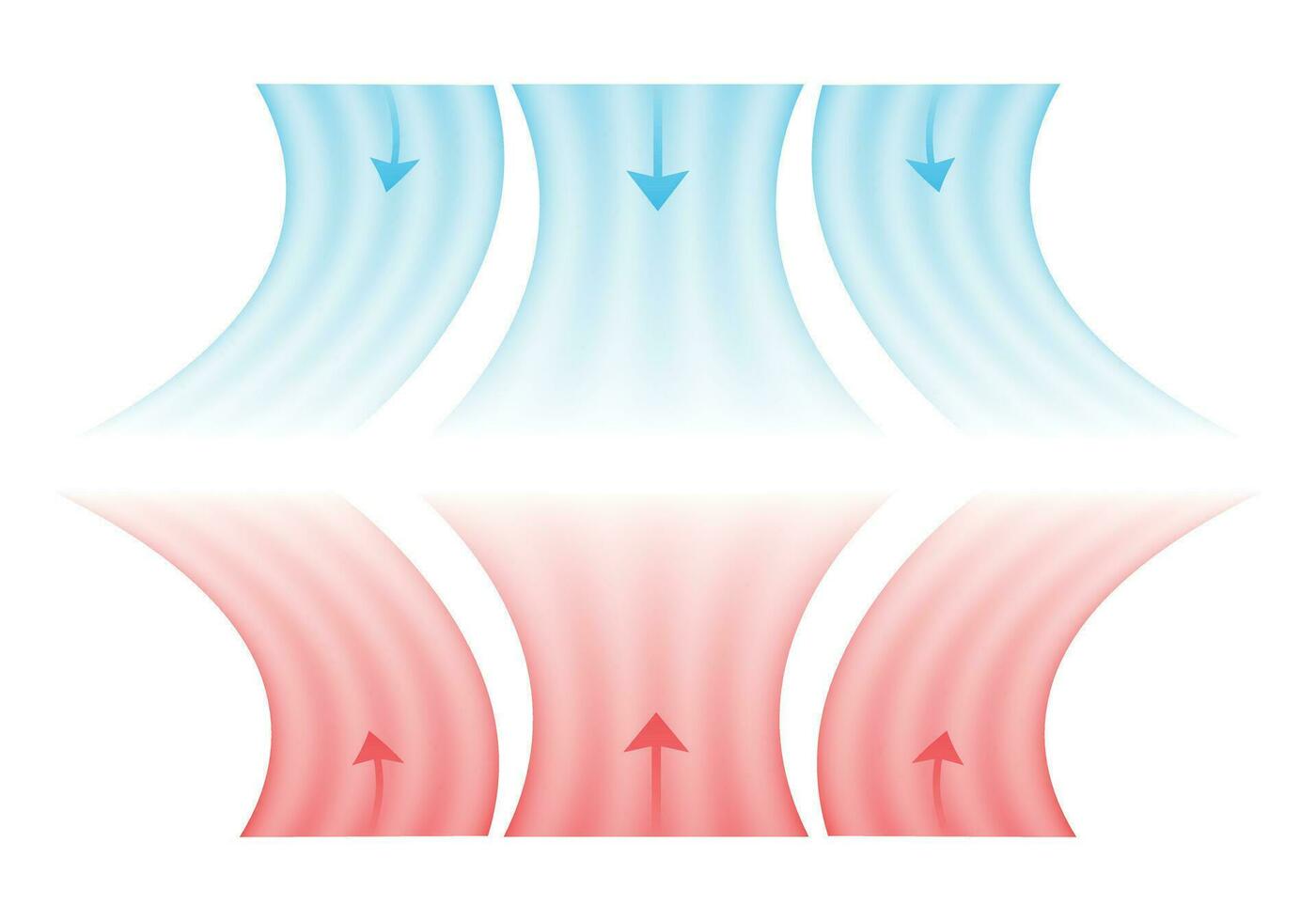 Air vector illustration. Warm and cold air
