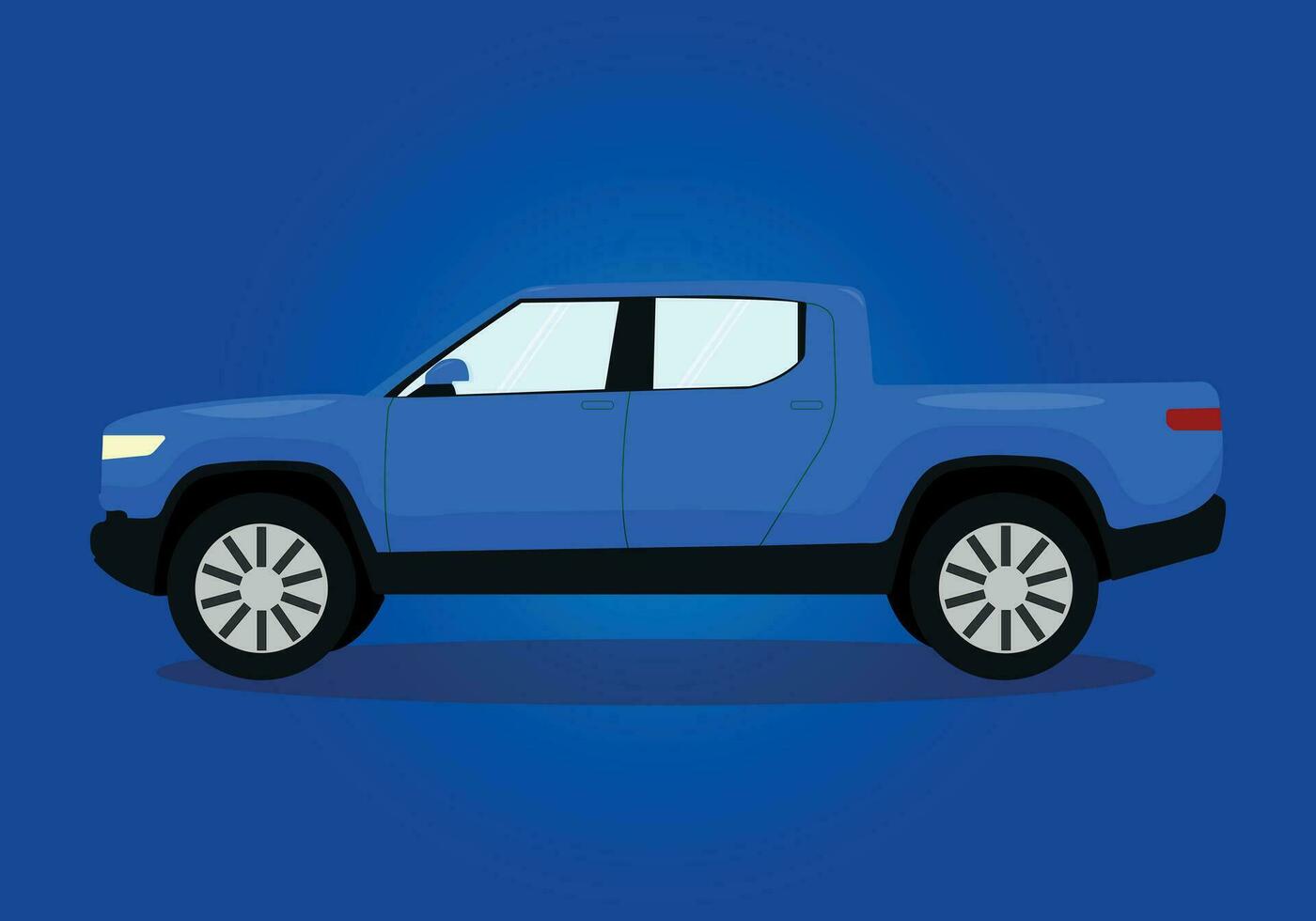 car on the road. off the road car on the background of the city. vector illustration
