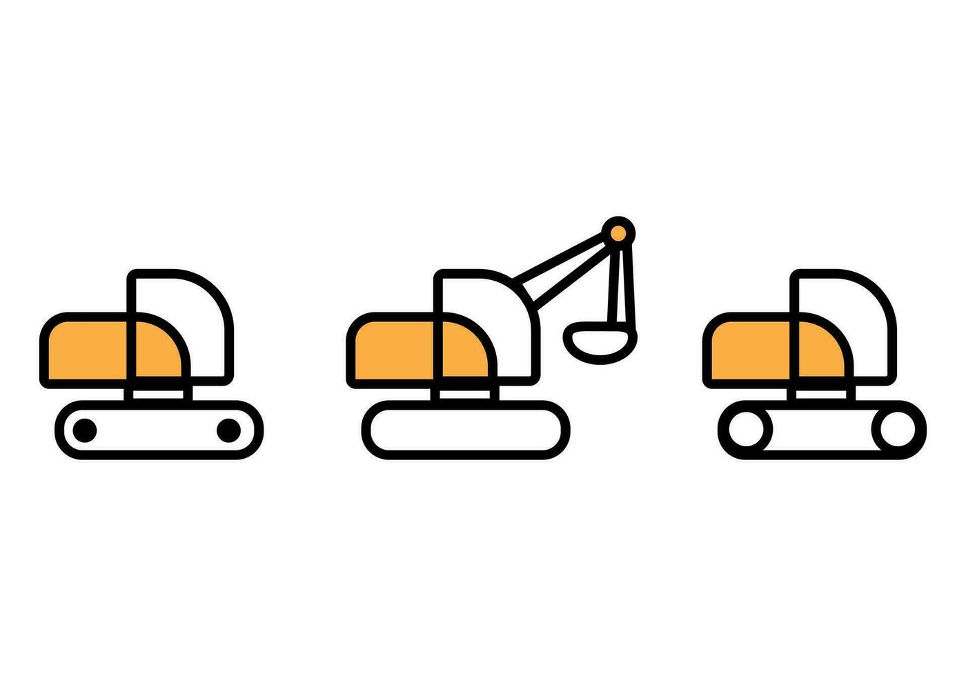 excavator on the background. vector illustration