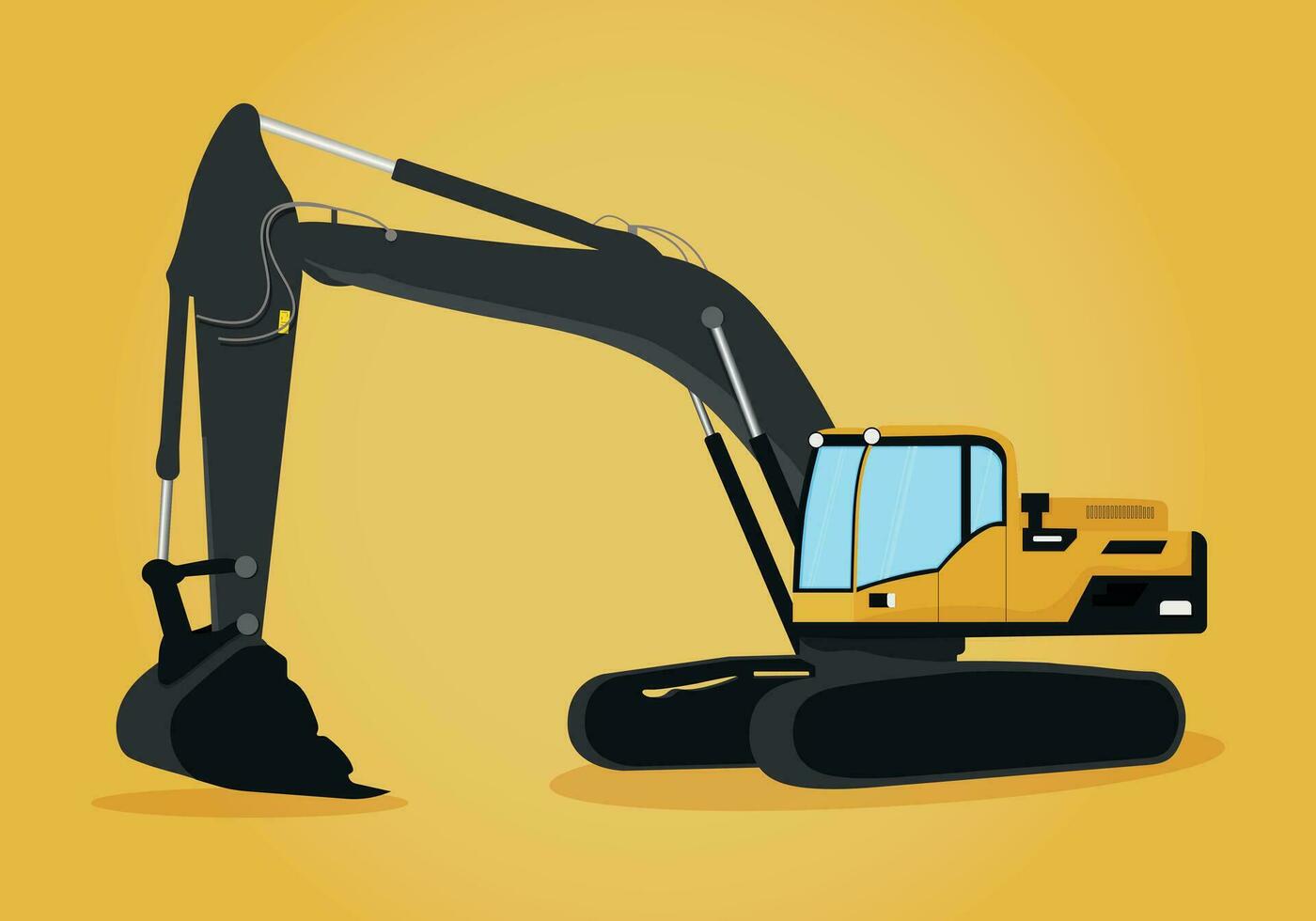 excavator on the background. vector illustration