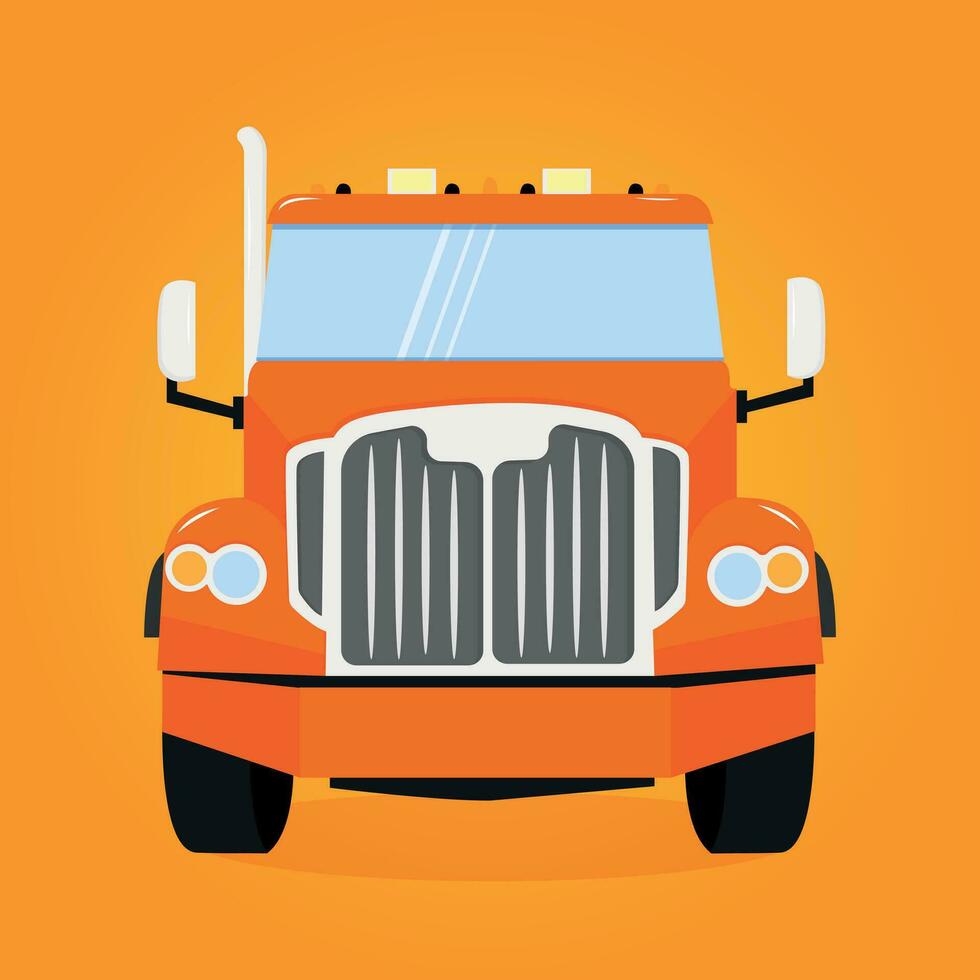 truck on the background. delivery van illustration vector