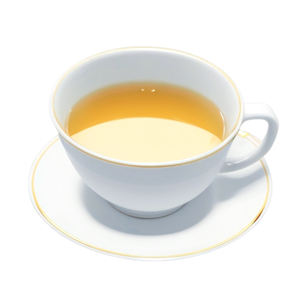 blanco taza de té aislado en transparente antecedentes. ai-generativo png