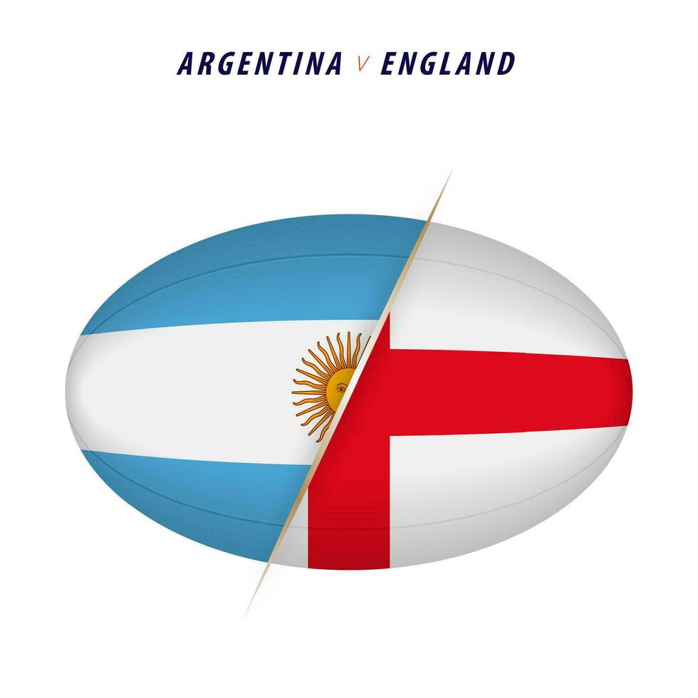 Rugby competition Argentina vs England. Rugby versus icon for bronze final. vector