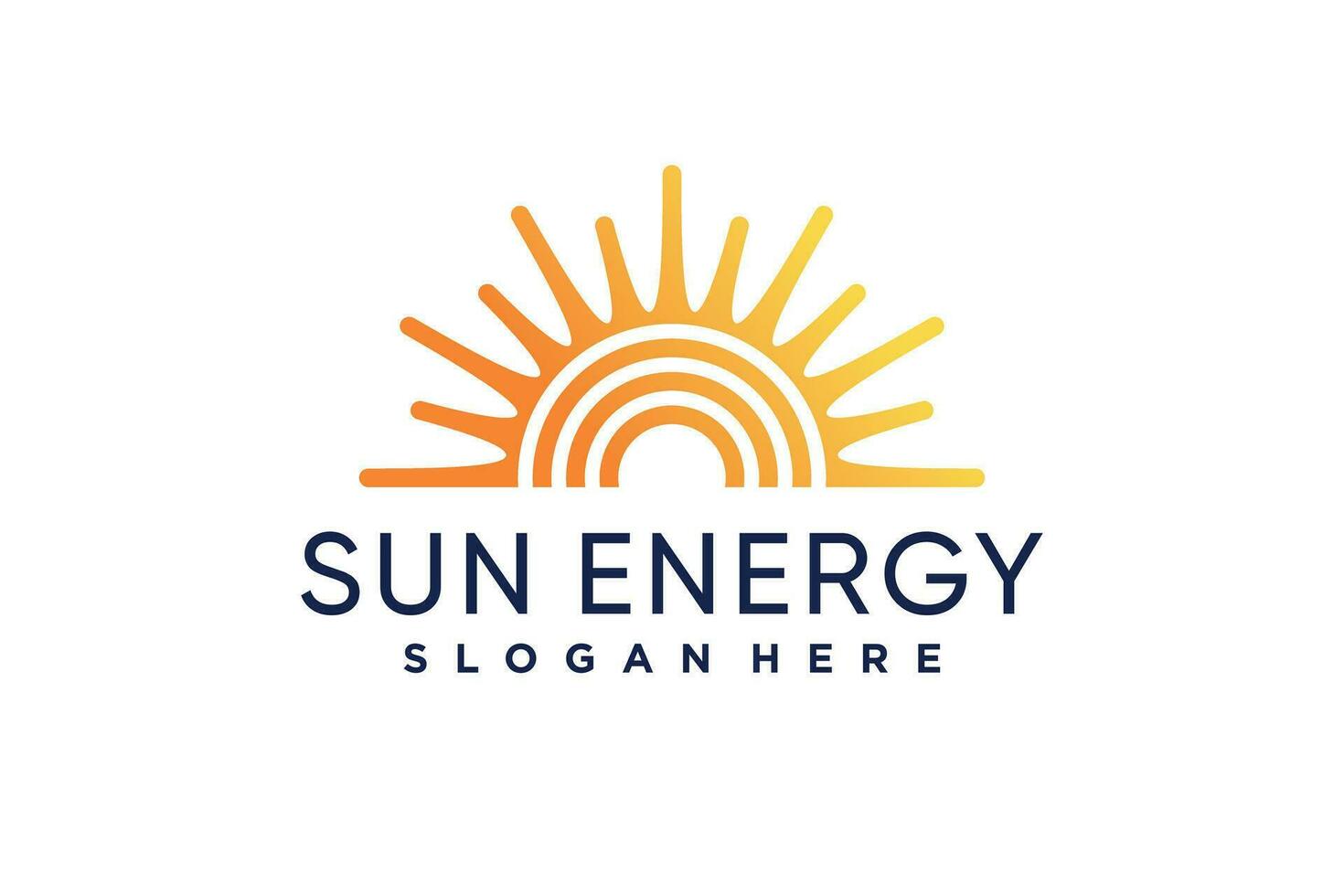 Energy design element icon vector with modern creative and simple sun concept