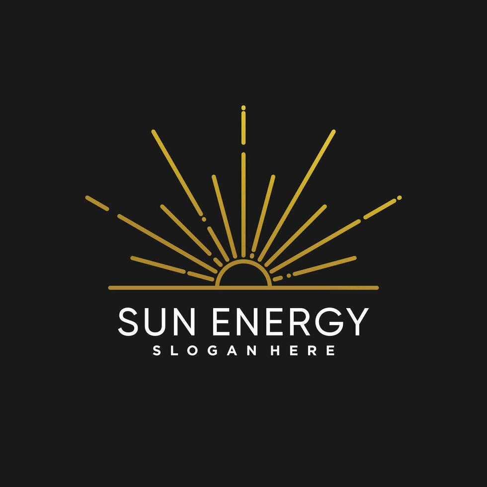 Energy design element icon vector with modern creative and simple sun concept