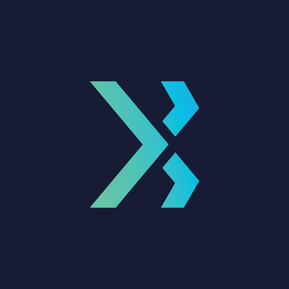 Letter X design element icon vector with creative modern concept
