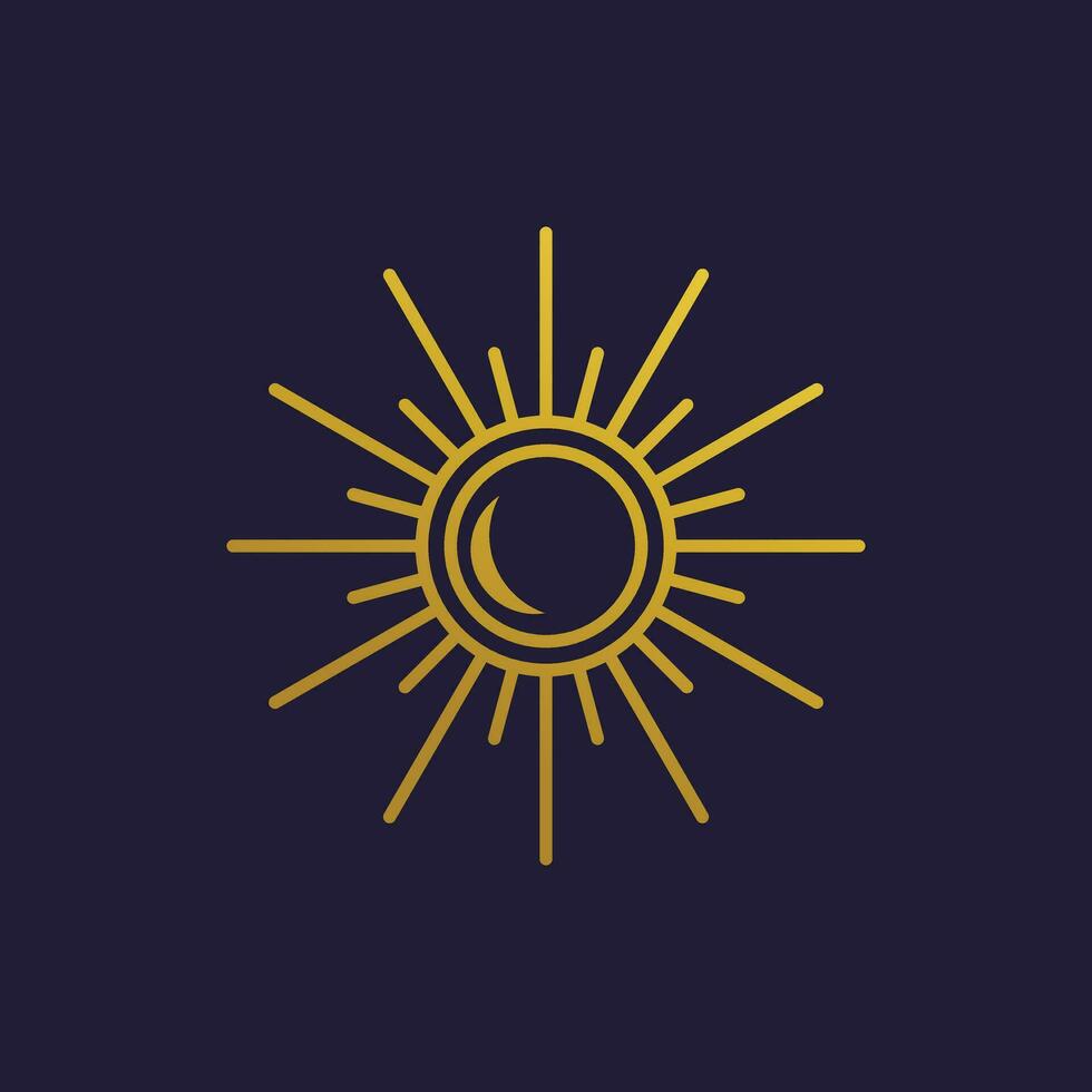 Energy design element icon vector with modern creative and simple sun concept