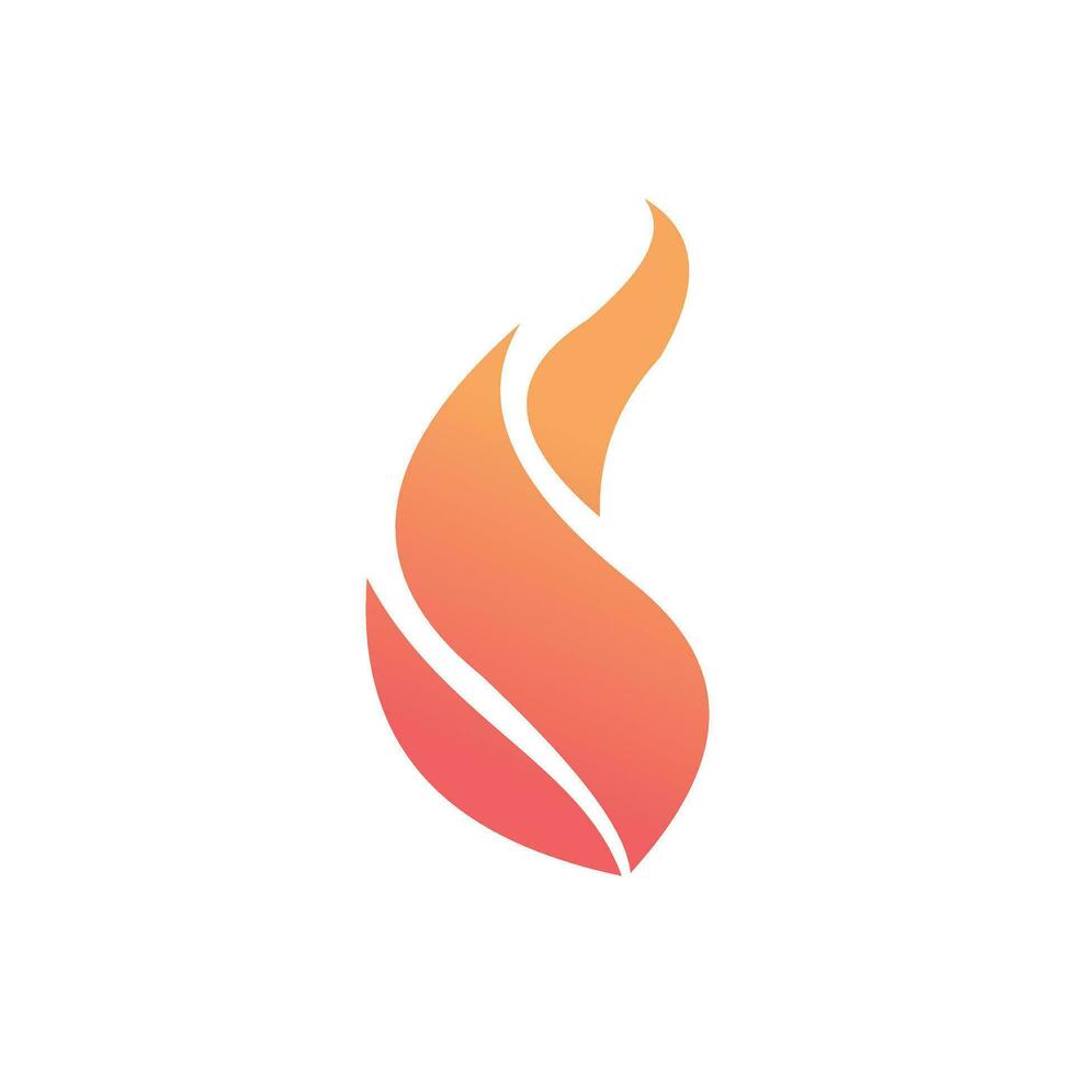 Fire design element icon with creative modern and unique concept vector