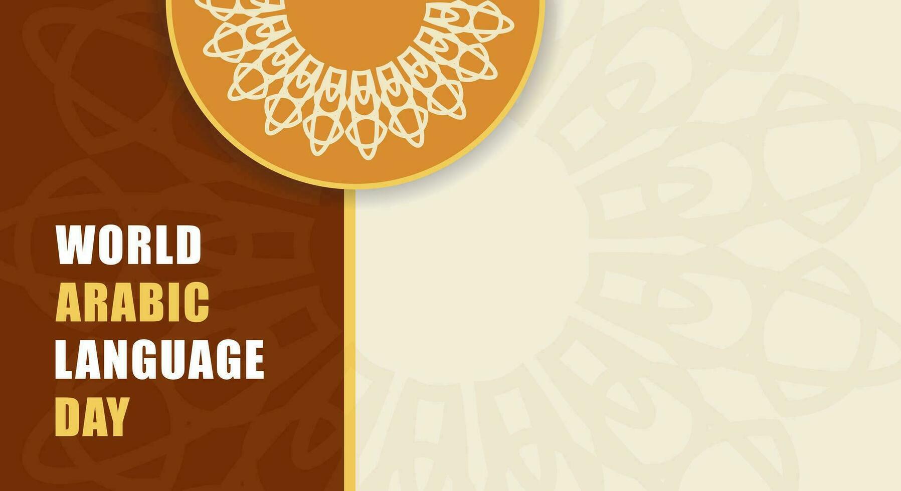 World arabic language day. Celebrated on 18 december vector design for banner, background, poster,