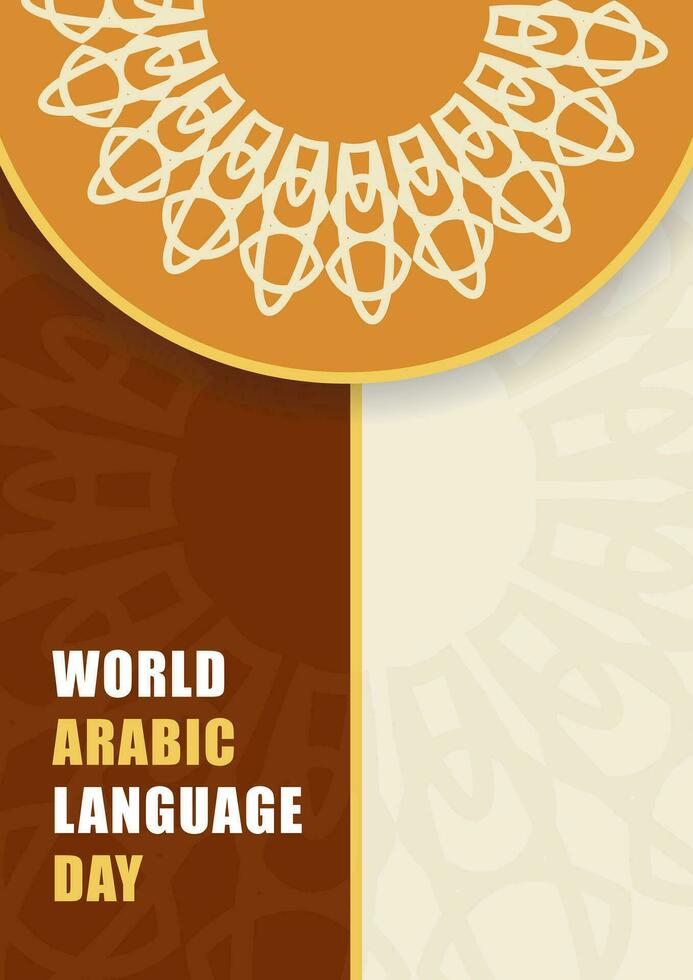 World arabic language day. Celebrated on 18 december vector design for banner, background, poster,