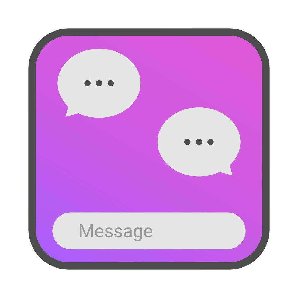 Online chatting window. Tech support symbol. Online conversation, dialog, speech bubble, talking. Flat and colored style icon for web design. Vector illustration.