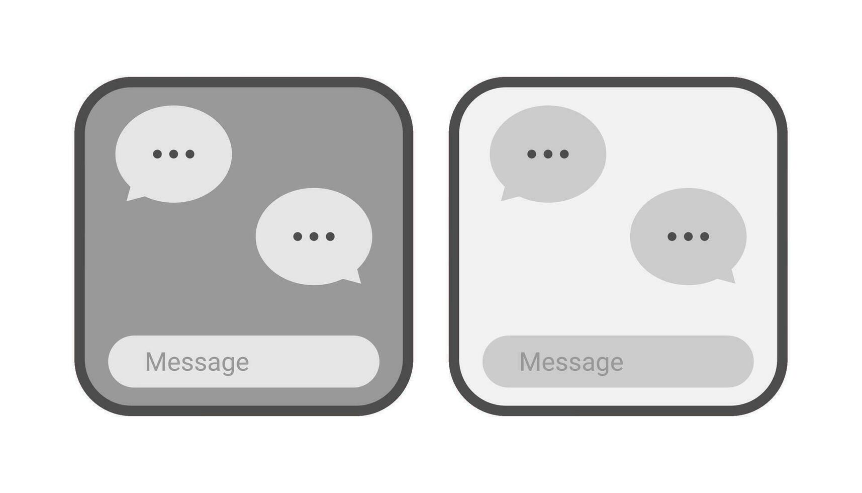 Online chatting window with speech bubbles simple vector illustration. Client tech support symbol. Online conversation, dialog. Flat style for web design.