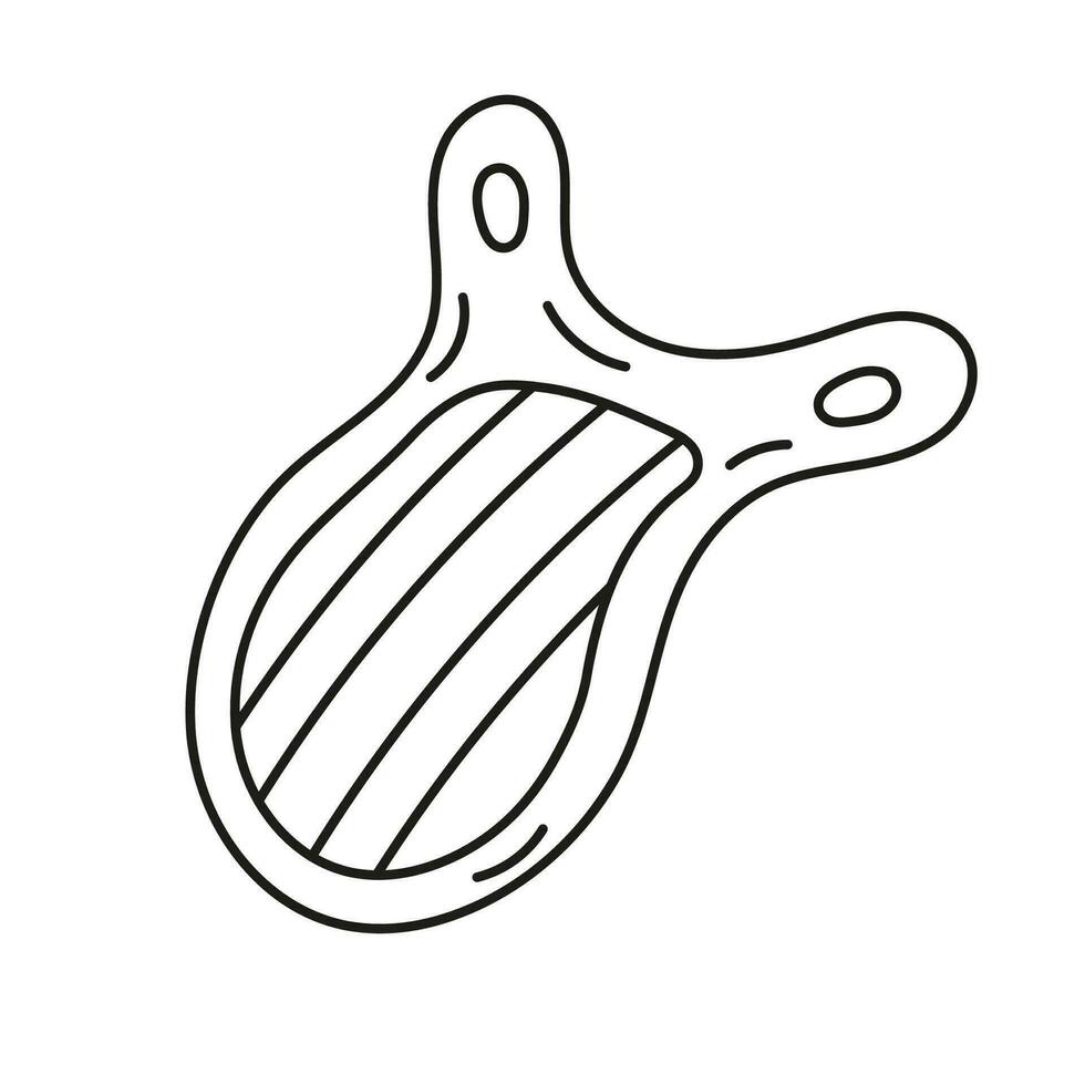 Harp vector illustration in Doodle. Isolated icon black color in line style. Musical instrument outline.