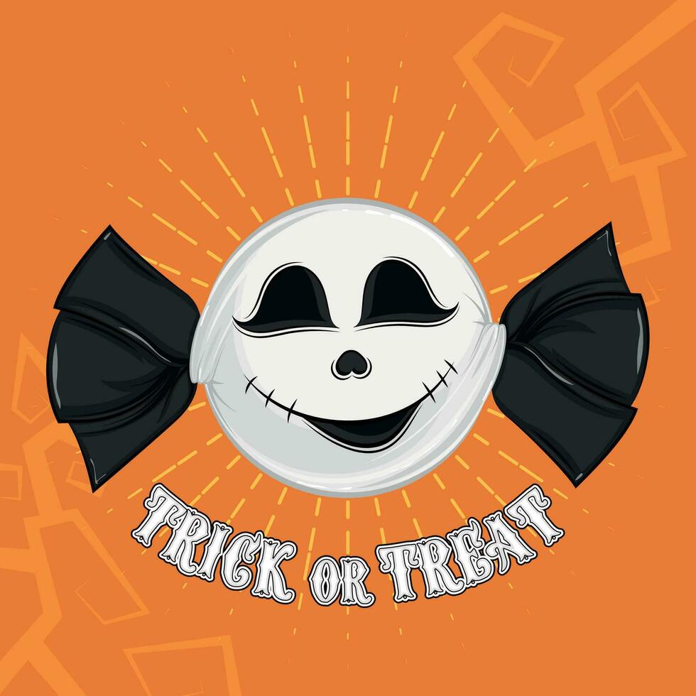 Halloween monster candies Trick or treat Vector
