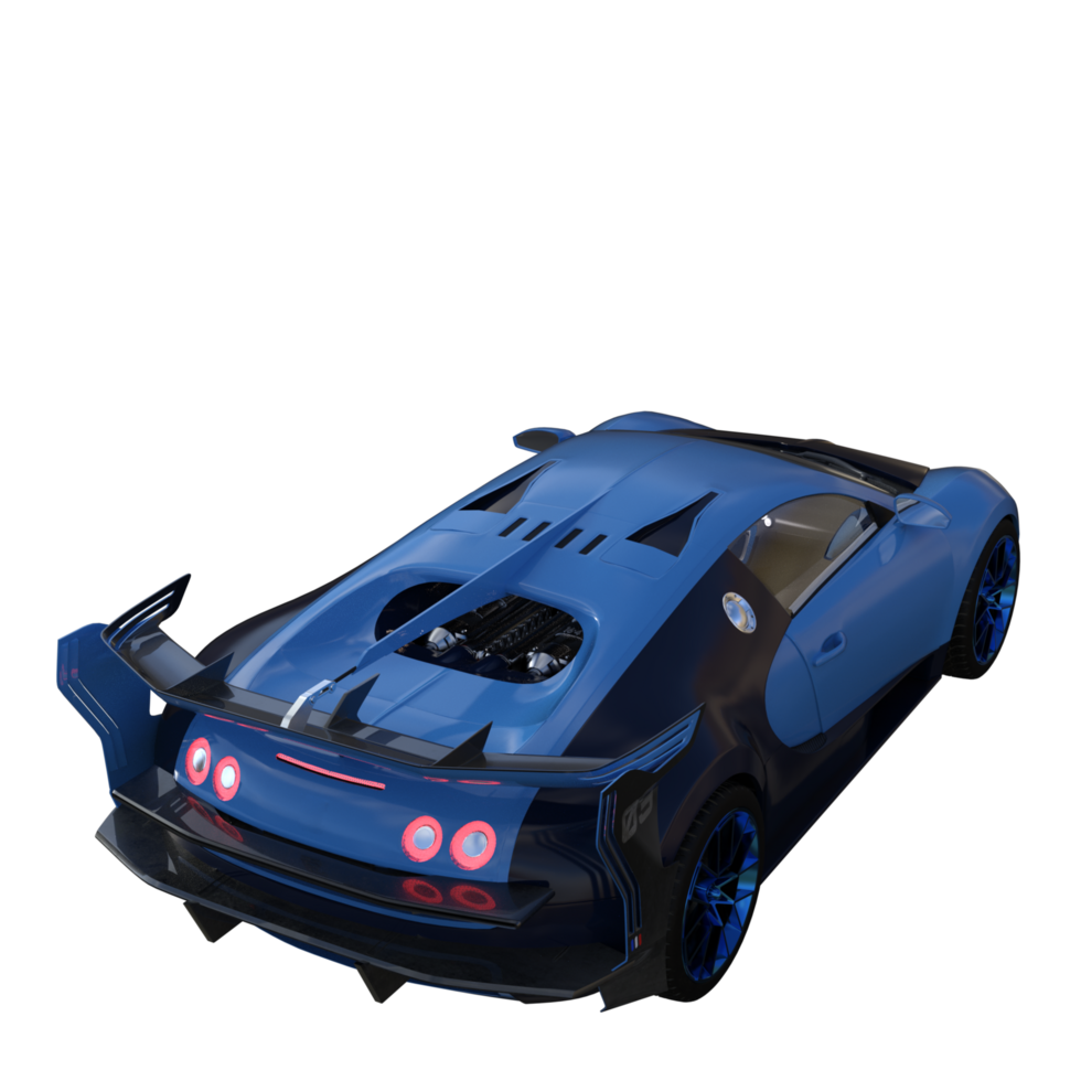 Super car isolated 3d png