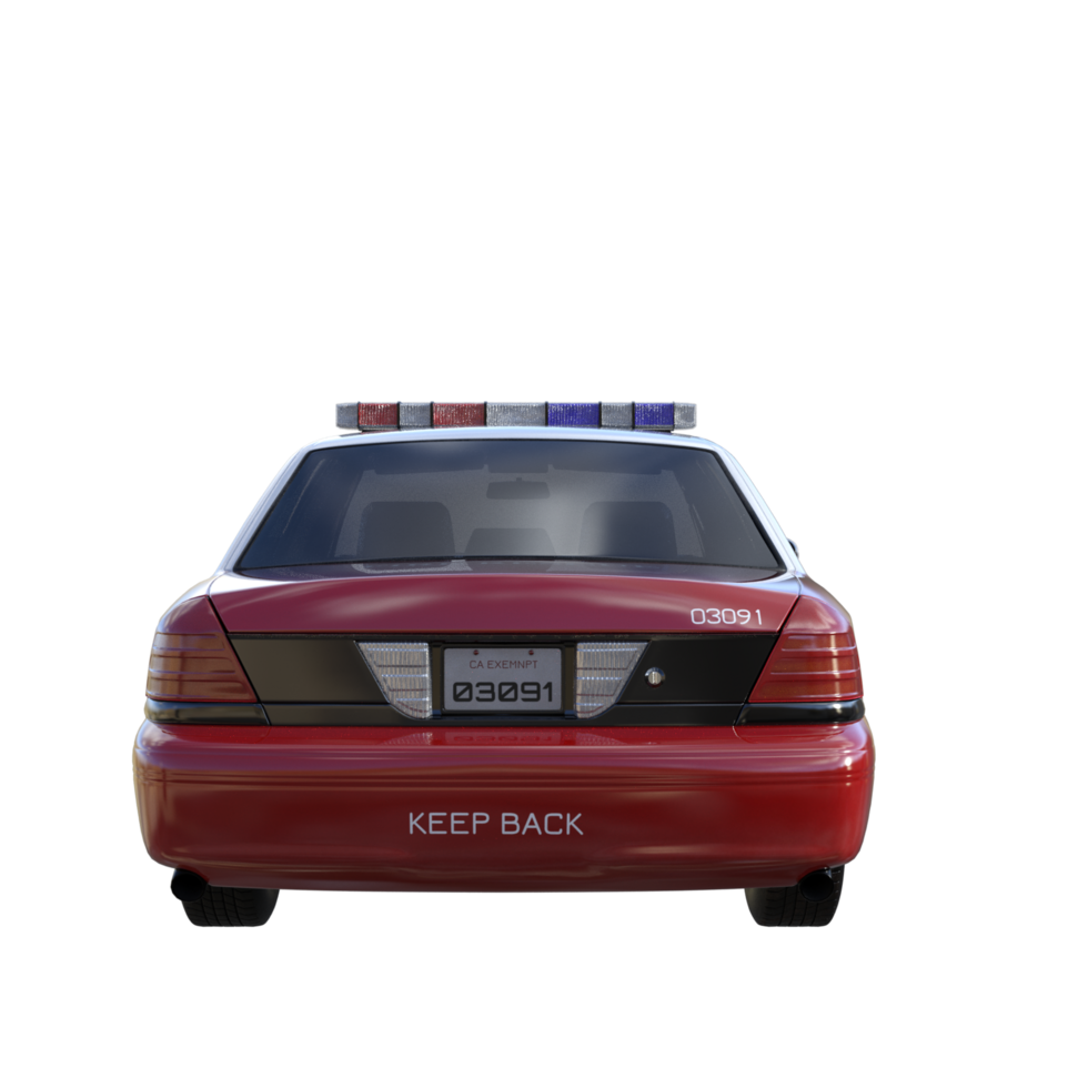 Police isolated 3d png
