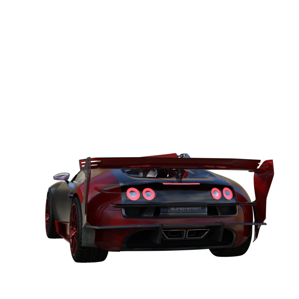 Super car isolated 3d png