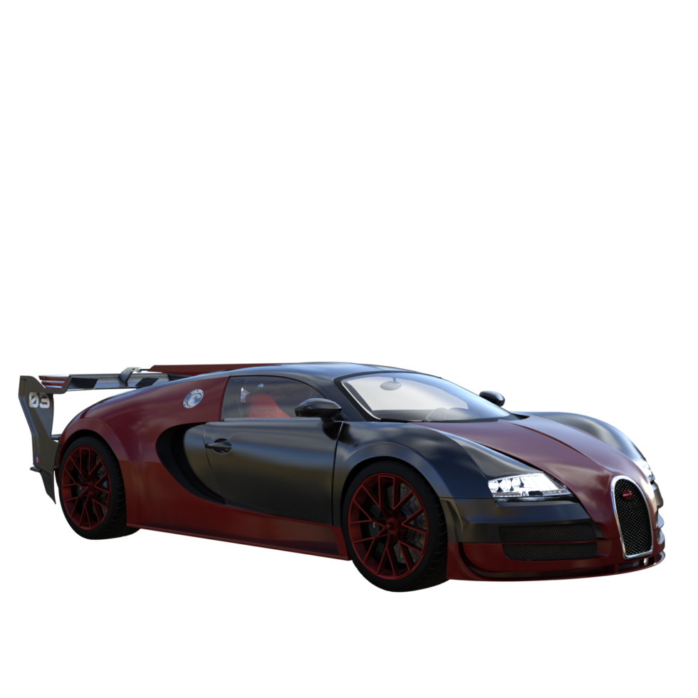 Super car isolated 3d png