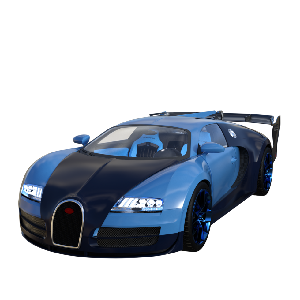 Super car isolated 3d png