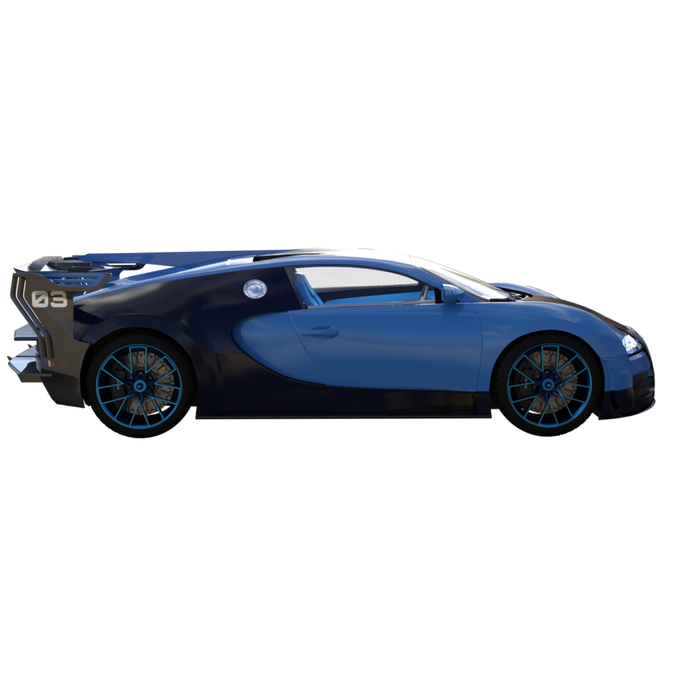 Super car isolated 3d png