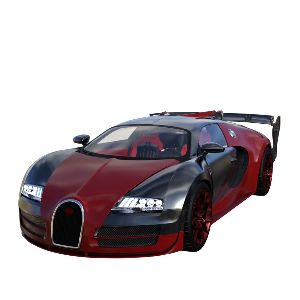 super voiture isolé 3d png