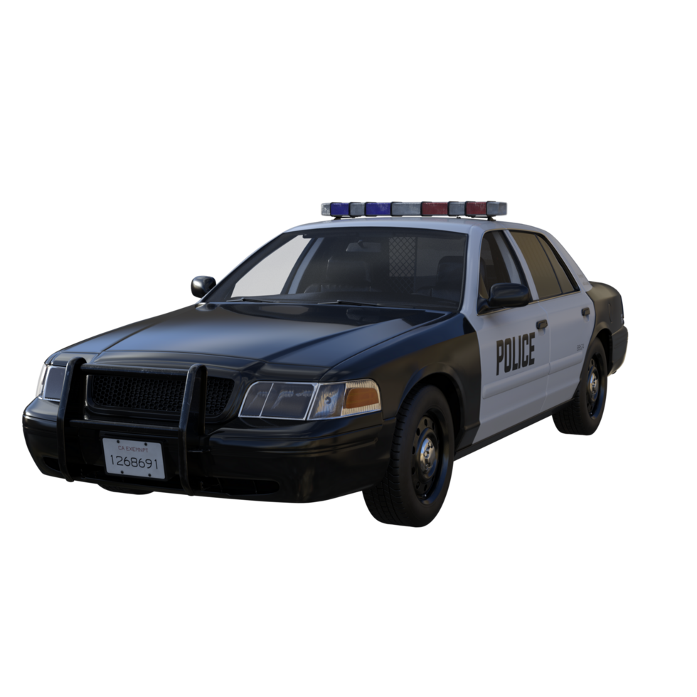 police voiture isolé 3d png