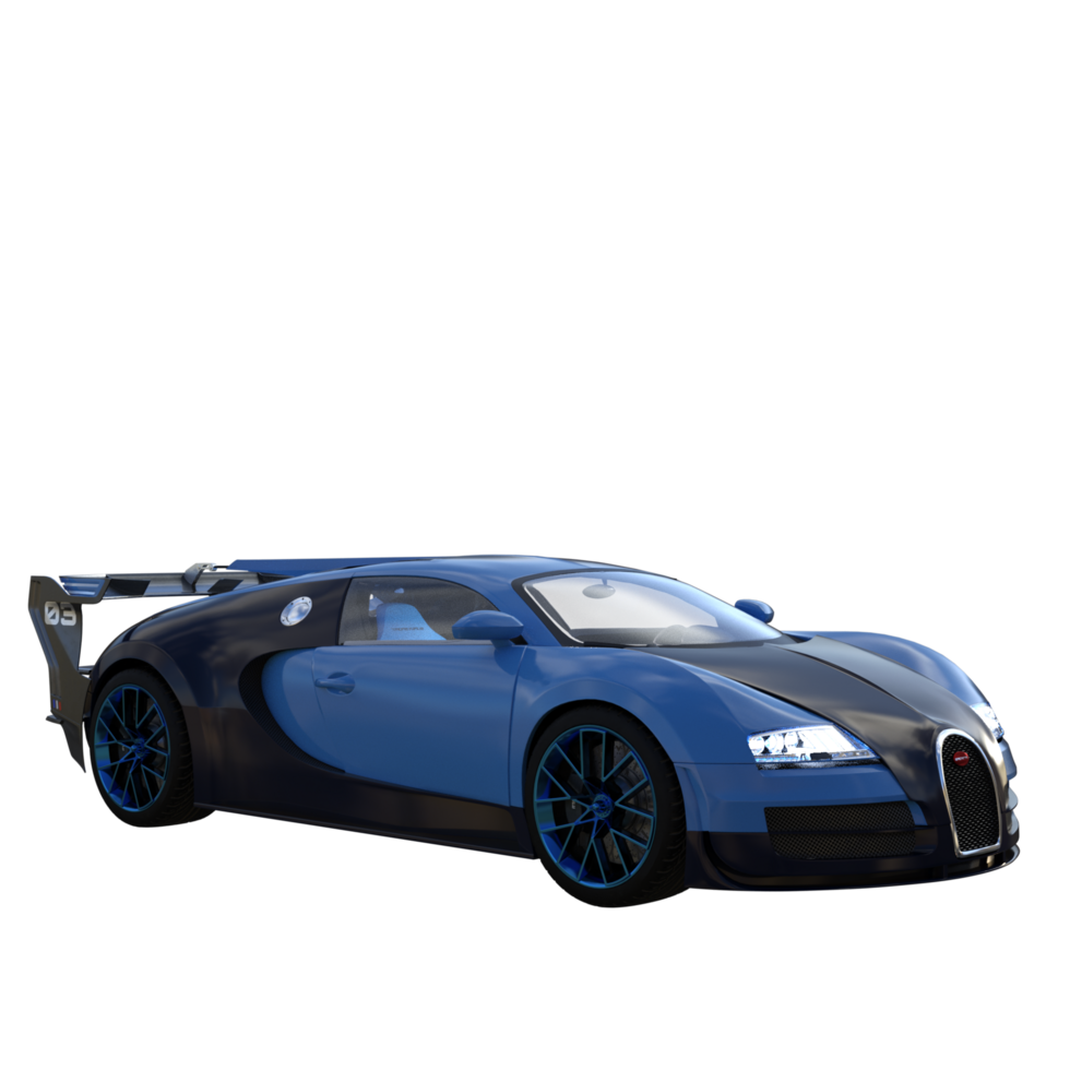 Super car isolated 3d png