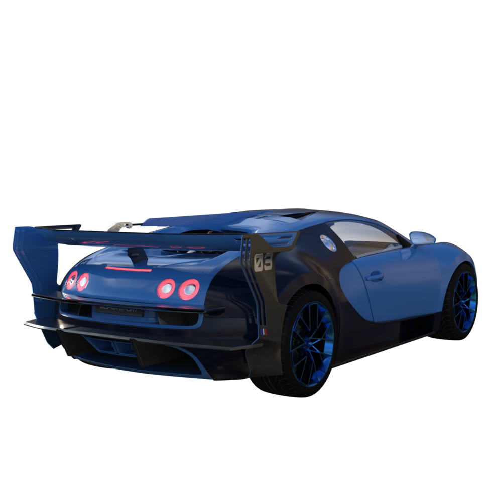 Super car isolated 3d png