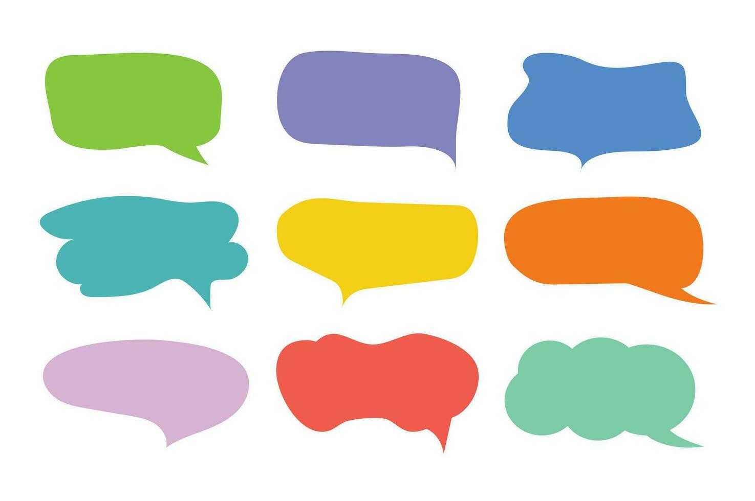 Set of callout, speech bubbles, chats, elements icons, vector ...