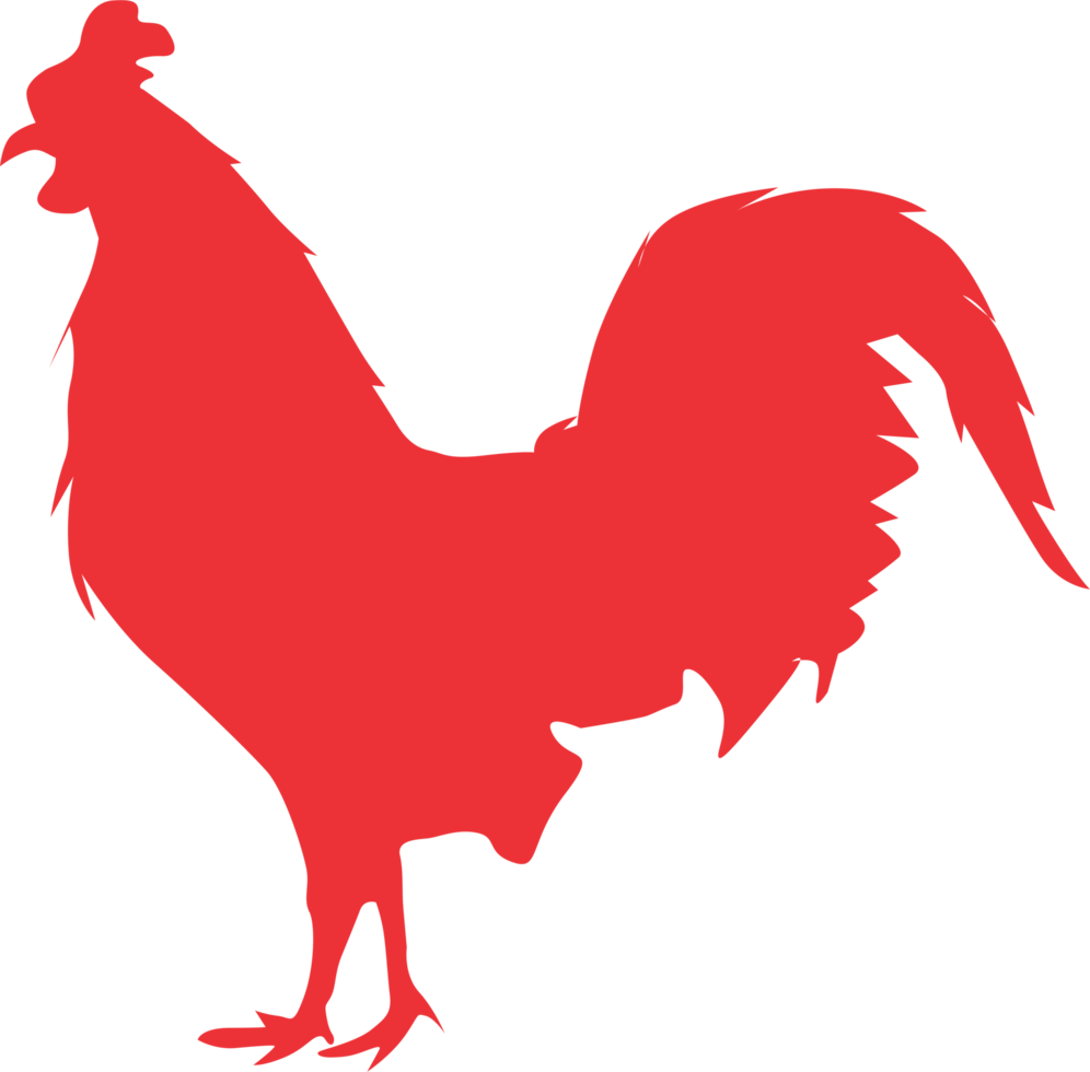 Rooster silhouette illustration png