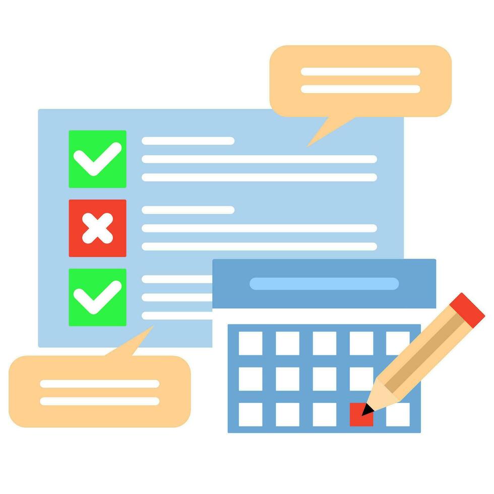 illustration of inspection schedule vector