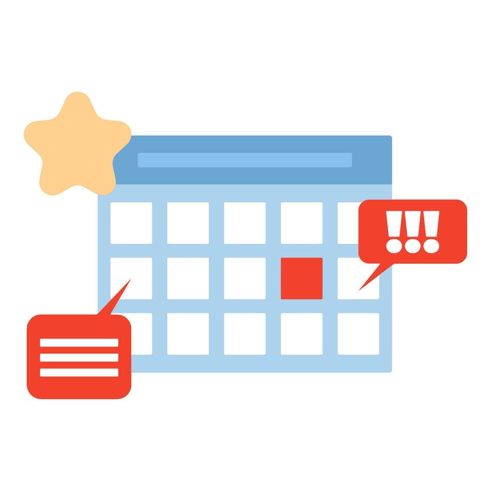 illustration of deadline date on calendar vector