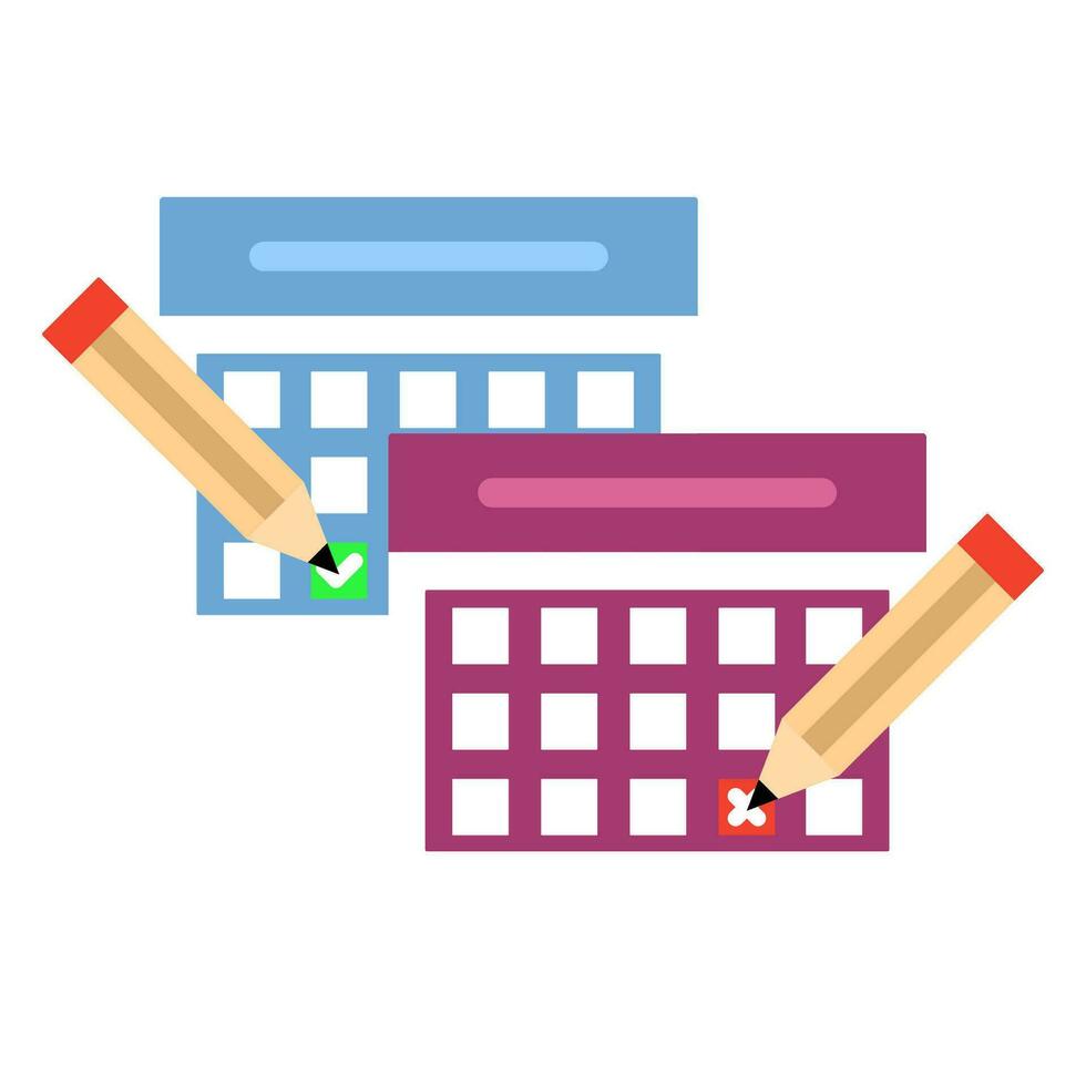 illustration of inspection schedule vector