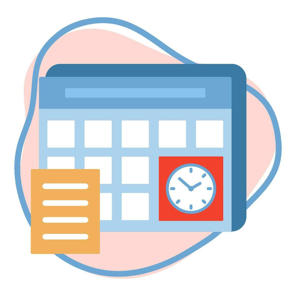 illustration of deadline date on calendar vector