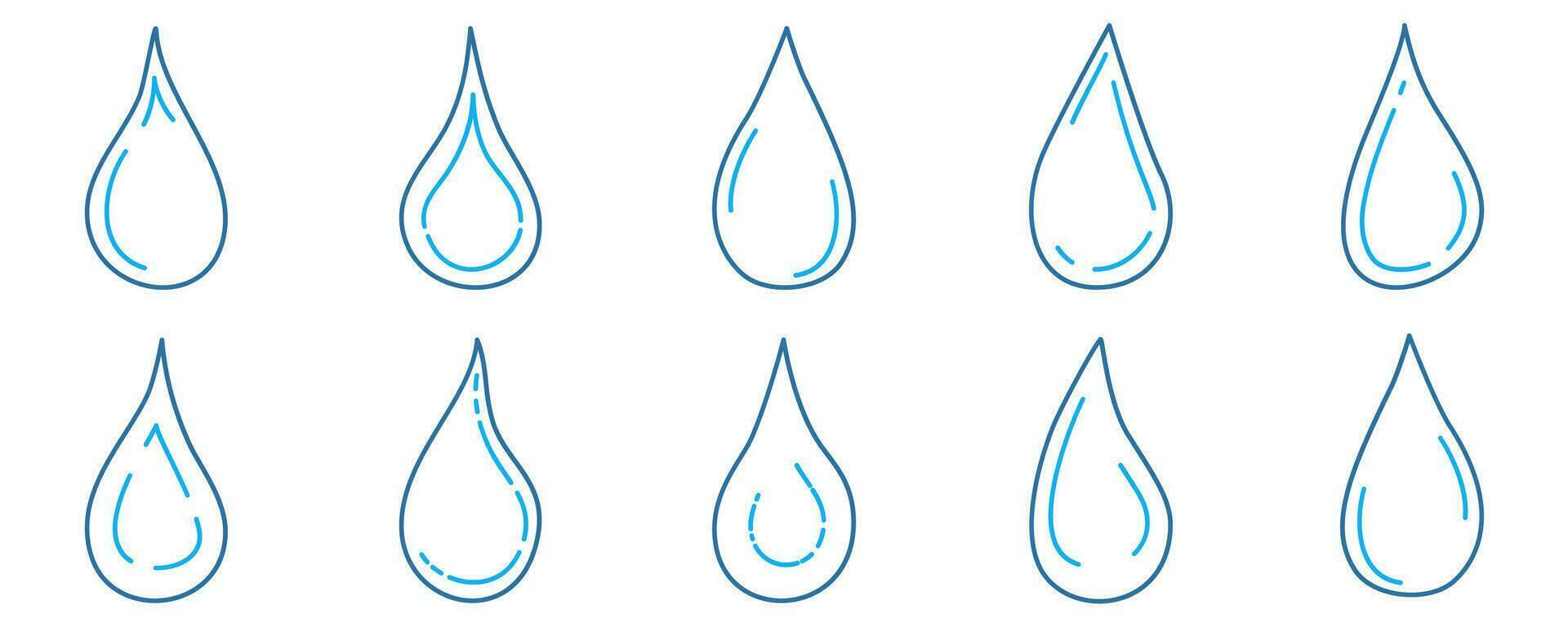 garabatear agua gotas. mano dibujado bosquejo ilustración de gotas o lágrimas. vector para imprimir, web, móvil y infografia
