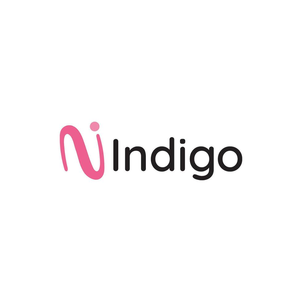 Letter I and N Indigo Logo vector