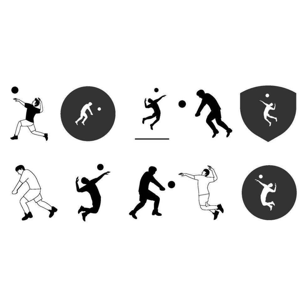 the volly ball illustration vector