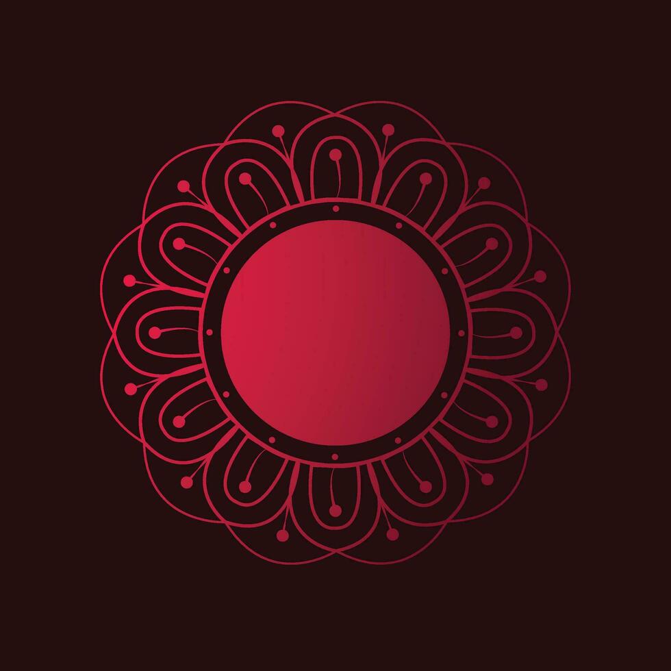 Abstract mandala meditation symbol background vector
