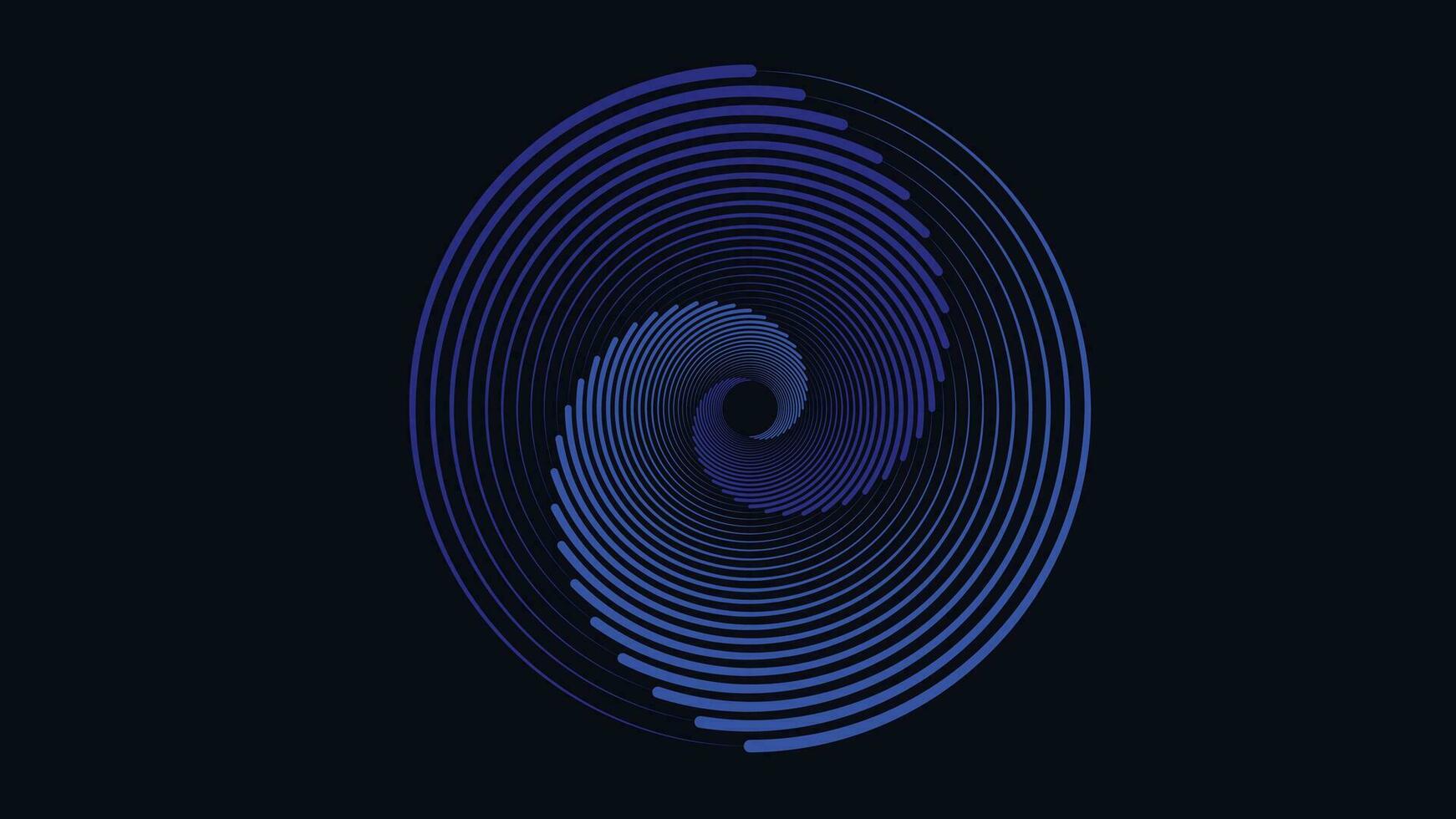 Abstract spiral background in dark blue color vector