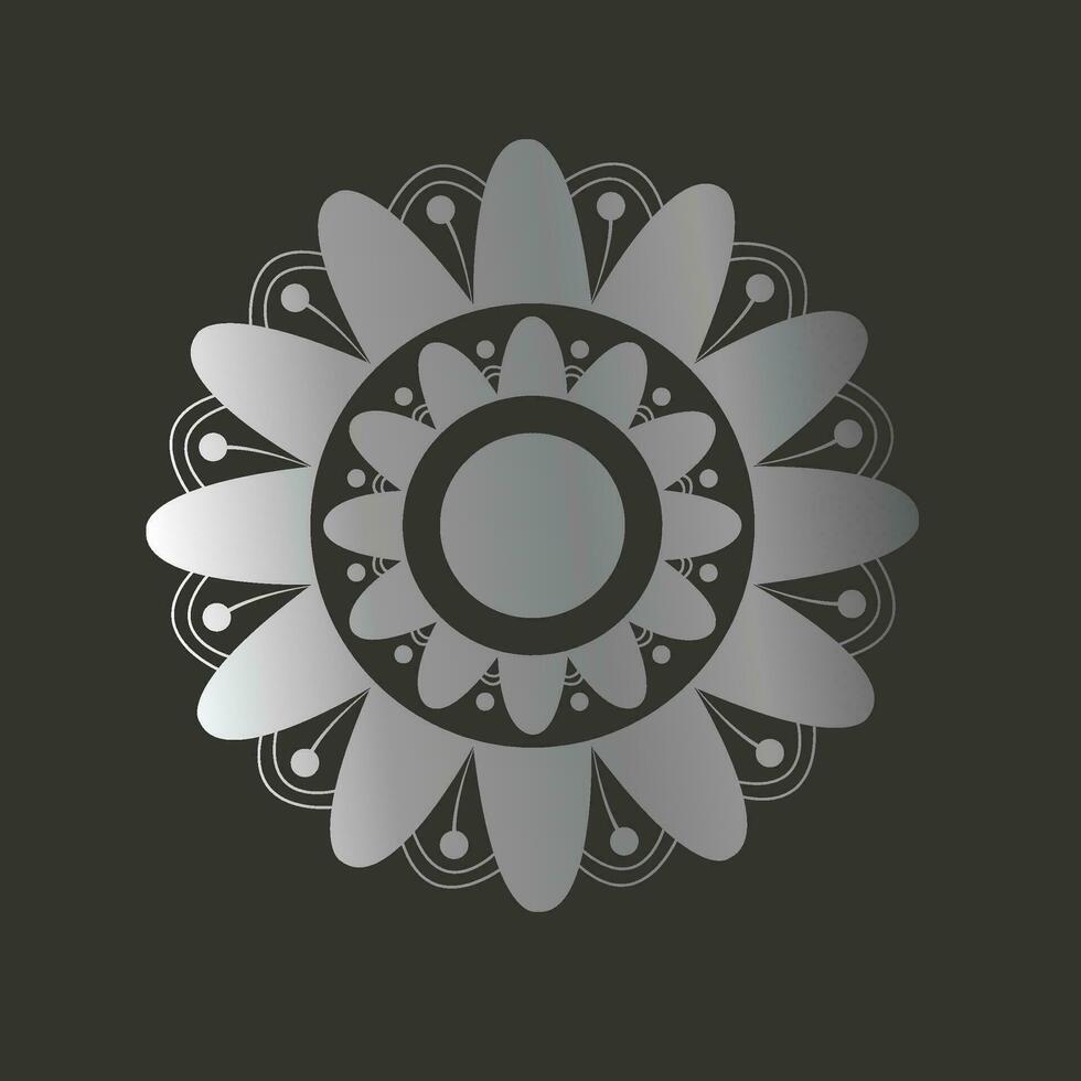 Abstract mandala meditation symbol background vector