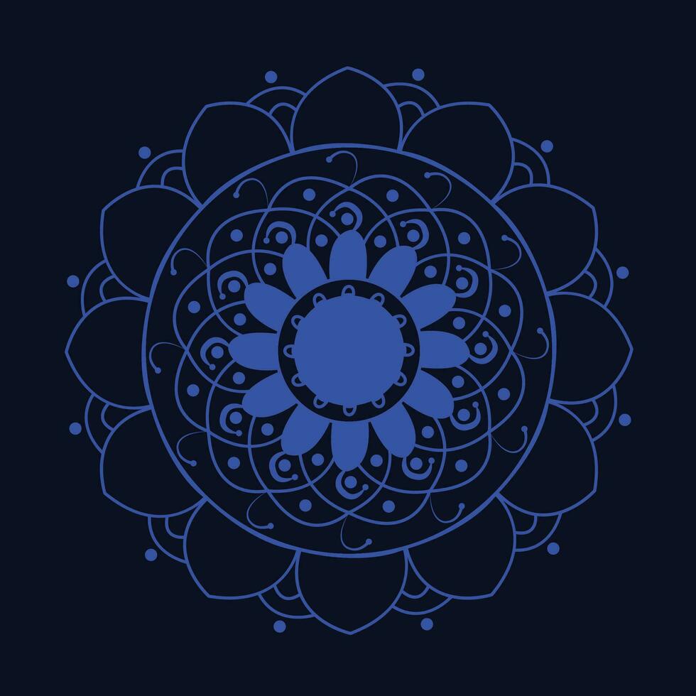Abstract mandala meditation symbol background vector