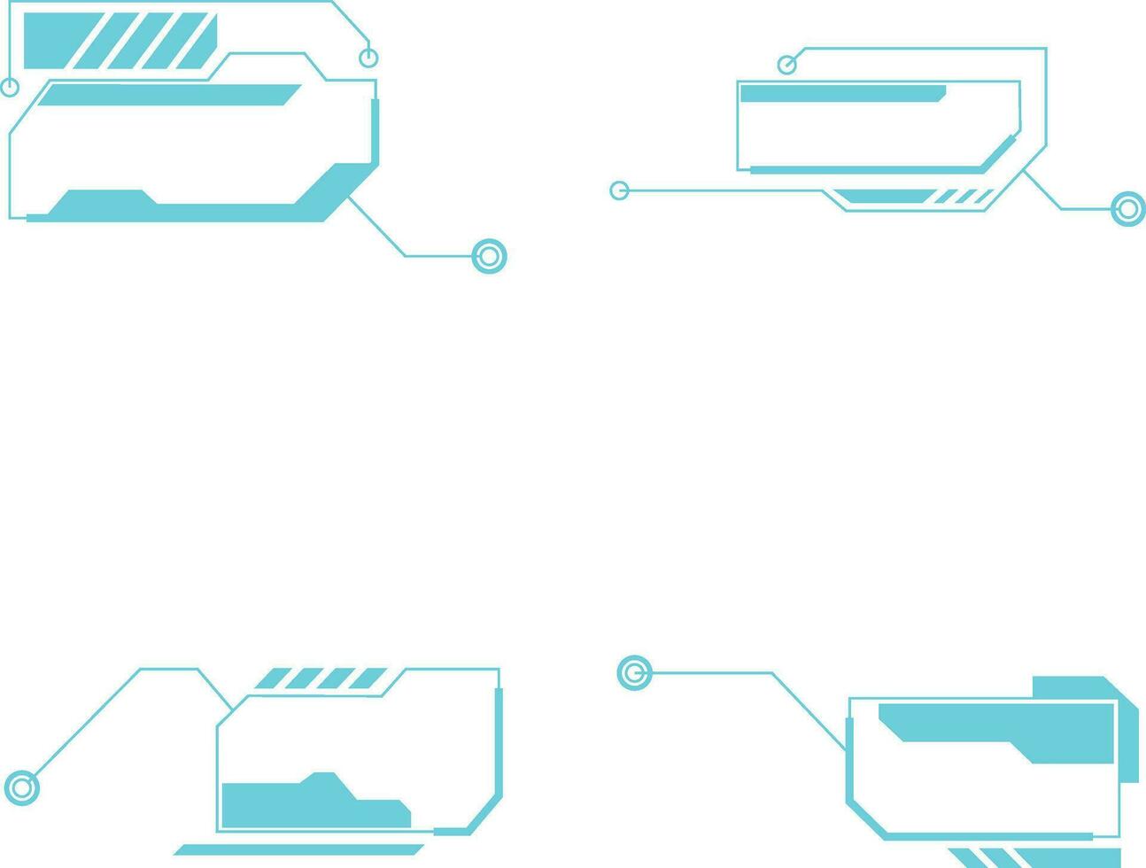 HUD Callout Title With Futuristic Design. Vector Illustration Set.