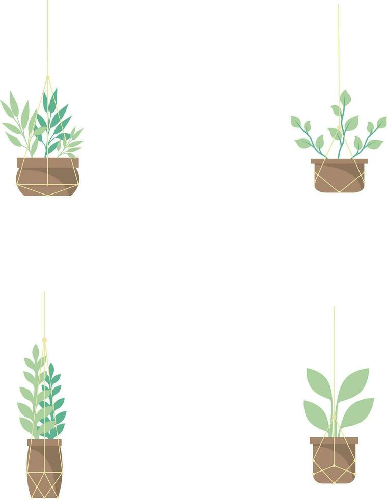 colgando en conserva planta en blanco antecedentes. vector ilustración colocar.